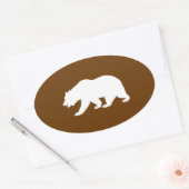 Beer Vorm Ovale Sticker (Envelop)