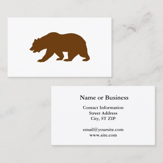 Beer vorm visitekaartje (Voorkant / Achterkant)