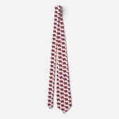 Beer vormige geruite rode zwarte Buffalo stropdas (Achterkant)