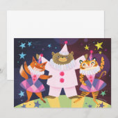 Beer, Vos en Tijger Pierrot Clown DIY Blank Kaart (Voorkant / Achterkant)