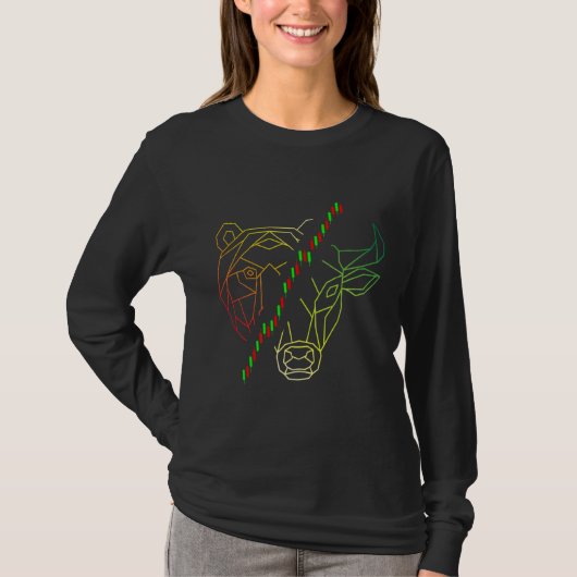 Beer Vs Bull Crypto Chart Analysis Cryptocurrency T-shirt (Voorkant)