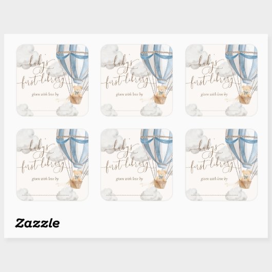 Beer wacht op beren Eerste bibliotheekbladwijzer Vierkante Sticker (Vel)