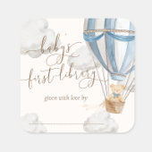 Beer wacht op beren Eerste bibliotheekbladwijzer Vierkante Sticker