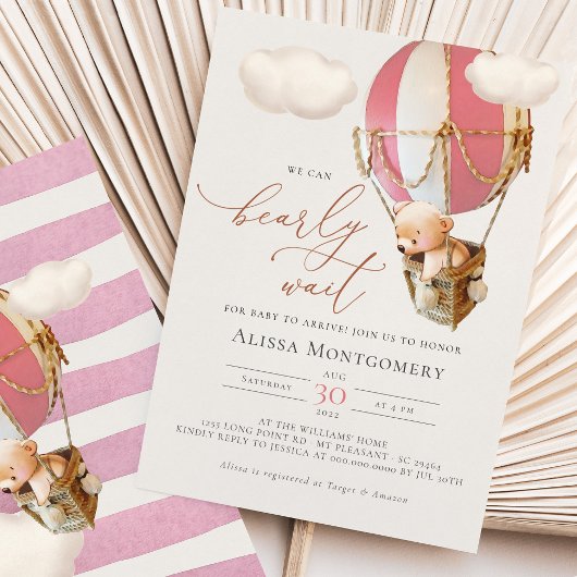 Beer-Warm-ballonuitnodiging Kaart