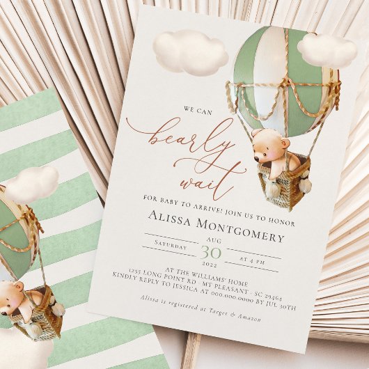 Beer-Warm-ballonuitnodiging Kaart