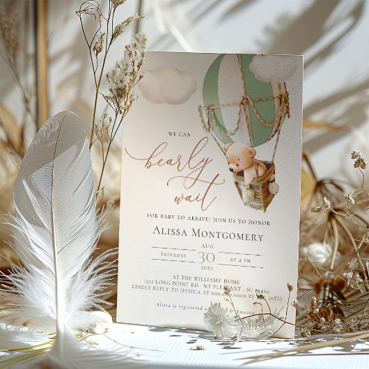 Beer-Warm-ballonuitnodiging Kaart