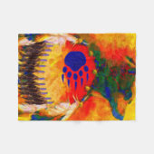 Beer Warrior Native American Fleece Blanket Deken (Voorkant (Horizontaal))