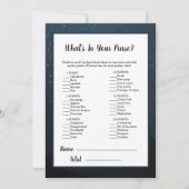 Beer Wat Zit Er In Je Tas Baby Shower Spel Kaart (Voorkant)