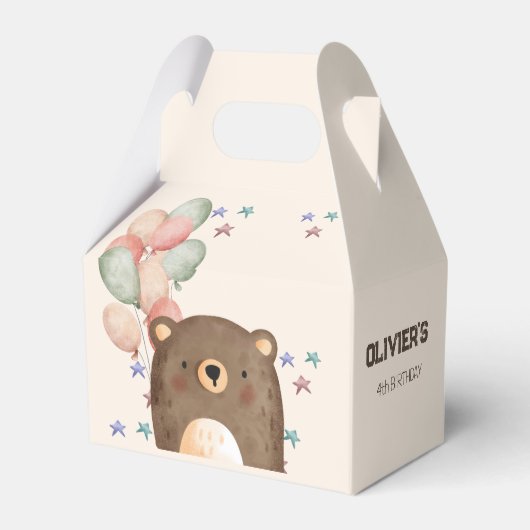 beer waterverf met ballonnen verjaardagskarakter bedankdoosjes (Achterkant)