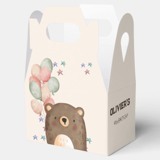 beer waterverf met ballonnen verjaardagskarakter bedankdoosjes (Geopend)