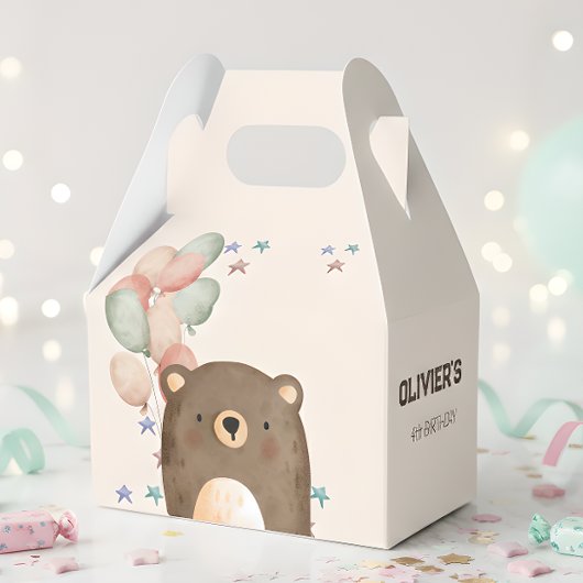 beer waterverf met ballonnen verjaardagskarakter bedankdoosjes