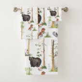 Beer Waterverf Wildlife Woodland Forest Animals Bad Handdoek (Insitu)