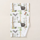 Beer Waterverf Wildlife Woodland Forest Animals Bad Handdoek (Handdoek)