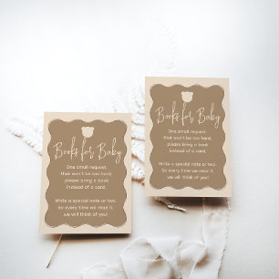 Beer Wavy Lijst Boek Aanvraag Eenvoudig Baby showe Informatiekaartje