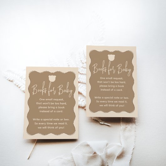 Beer Wavy Lijst Boek Aanvraag Eenvoudig Baby showe Informatiekaartje