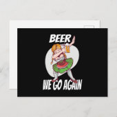 Beer we gaan opnieuw Booze München Dirndl Volksfes Briefkaart (Voorkant / Achterkant)