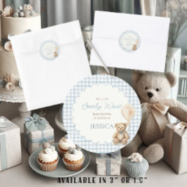 Beer We Kunnen Haast Niet Wachten Teddybeer Envelo Ronde Sticker
