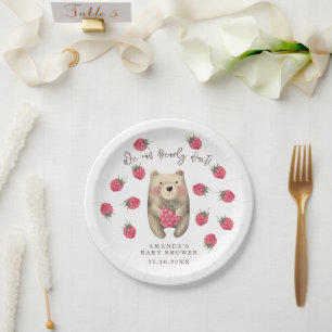 Beer - we kunnen het baby shower nauwelijks afwach papieren bordje
