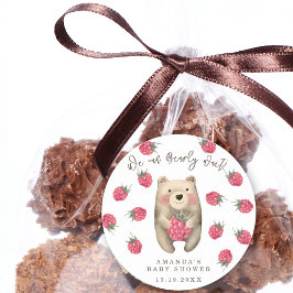 Beer - we kunnen het baby shower nauwelijks afwach ronde sticker