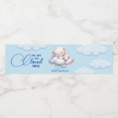 Beer We zijn op cloud negen Baby shower Waterfles Etiket (Enkel label)