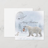 Beer Weasel Kerstwinter Feestdagenkaart (Voorkant / Achterkant)