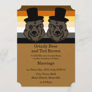 Beer Wedding Invitation for Gay Mannen Kaart