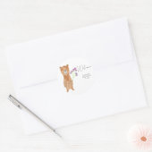 Beer Welkom Ronde Sticker (Envelop)