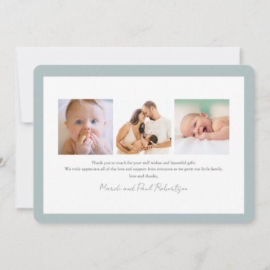 Beer welp ballonnen jongen geboorte bekendmaking kaart (Achterkant)