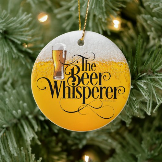 Beer Whisperer Ceramic Ornament (Boom)