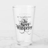 Beer Whisperer (gepersonaliseerd) Glas (Achterkant)