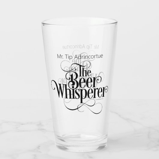 Beer Whisperer (gepersonaliseerd) Glas (Achterkant)