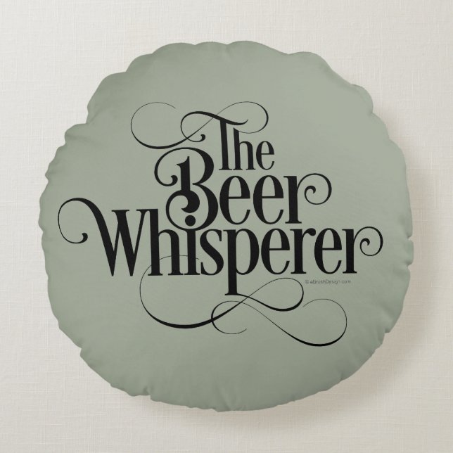 Beer Whisperer Round Pillow Rond Kussen (Voorkant)