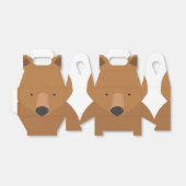 Beer White Brown Animal Favor Box Bedankdoosjes (Uitgevouwen)