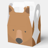 Beer White Brown Animal Favor Box Bedankdoosjes (Geopend)