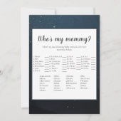 Beer Wie Is Mijn Moeders Baby Shower Spel Kaart (Voorkant)