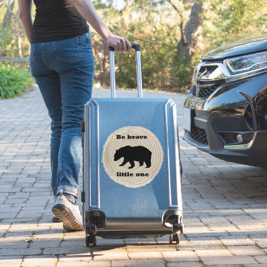 Beer wild dier zijn dapper kleine een Kind kamer Sticker (Koffer Insitu)
