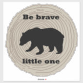 Beer Wilde Dier Wees Dapper Kleine Kinderkamer Sticker (Vel)