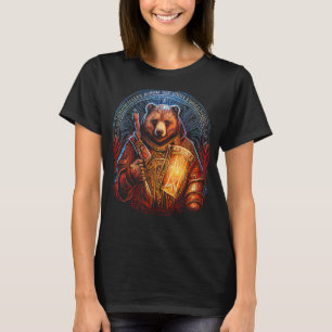 Beer Wilde dieren Art Animal Print Dierenmotief BE T-shirt