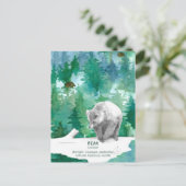 Beer Wildlife Forest Strength Stimulering Briefkaart (Staand voorkant)