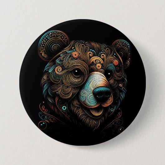 Beer Wildlife Ronde Button 7,6 Cm (Voorkant)