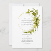 Beer Willow en Gold Geometric Celebration of Life Kaart (Voorkant)