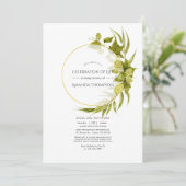 Beer Willow en Gold Geometric Celebration of Life Kaart (Staand voorkant)