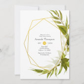 Beer Willow Green en Gold Geometric Vrijgezellenfe Kaart (Voorkant)