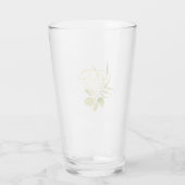 Beer Willow Greenery en Gold Geometric Diamond Glas (Achterkant)