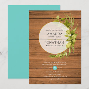 Beer Willow Greenery en Gold Geometric Wedding in Kaart