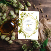 Beer Willow Greenery Gold Geometric Couples Shower