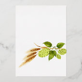 Beer Willow Greenery Gold Geometric Wedding Folie Uitnodiging (Achterkant)