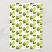 Beer Willow Greenery Gold Vrijgezellenfeest Advieskaart (Achterkant)