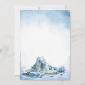 Beer Winter Arctic Animals Baby shower Sneeuwvlokk Kaart (Achterkant)