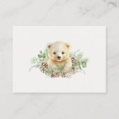 Beer Winter Baby shower Boeken voor Baby Insert Informatiekaartje (Achterkant)